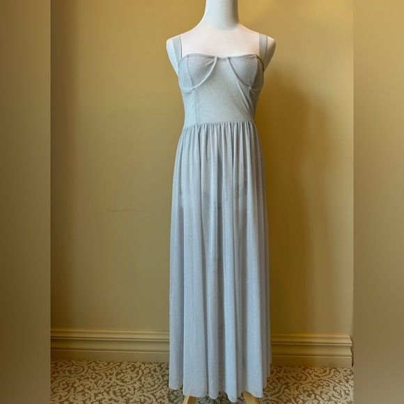 Majorelle sheer silver dress. Size S - Picture 6 of 7